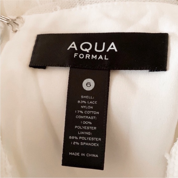 Aqua White Lace Mid Calf Fit & Flare Dress Size 6 - Picture 12 of 14